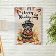 thumbnail image 2 of Happy Thanksgiving Rottweiler Welcome Thankful Fall Autumn Pumpkin Vertical Matte Canvas Poster Rottie Dog Lover Gifts Idea Wall Art Home Decor - 02021, 2 of 5