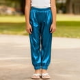 thumbnail image 2 of Splozh Trendy Pants for Teen Girls Fashion Girls Pants Sparkly Trousers Shiny Jogger Pants Street Dancewear Long Pants Trendy Trousers for Teenagers,Sky Blue,8-9 Years, 2 of 6