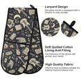 thumbnail image 4 of Dailycode Double Sided Oven Mitt with Loop Heat Resistant Kitchen Long Potholders 7" x 35" Rock Music, 4 of 6