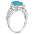 thumbnail image 3 of 1.935 ct Emerald Cut Simulated Turquoise with Simulated Diamond Halo Accents 14K White Gold Womens Engagement Ring, 3 of 4
