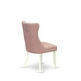 thumbnail image 4 of East West Furniture Parson Chairs - Beige Red faux leather Upholstered, Set of 2, 4 of 6