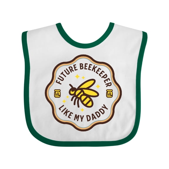 Inktastic Future Beekeeper Like Daddy Boys or Girls Baby Bib