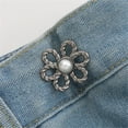 thumbnail image 2 of 8 Set Pant Waist Tightener Flower Buttons Pins For Loose Jeans, 2025 New Adjustable Waist Buckle Extender Set Pants Clips, Pant Waist Tightener, Flower Shaped Pins, No Sewing For Jeans, Skirts, 2 of 7