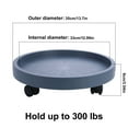 thumbnail image 4 of Hengguang 2Pcs 14 inch Plant Caddy with Wheels, Load Capacity 300 lbs Large Heavy Pot Trolley, Rolling Plant Stands, Potted Flower Mover Dolly with Casters for Indoor Outdoor(grey), 4 of 7