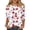 White-5, variant on Womens Crewneck Patriotic Tshirts July 4th Festival 3/4 Sleeve Shirt Tops Casual Independence Day Pullover Tees Dark Blue, 2XL