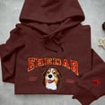thumbnail image 3 of Dog Embroidery Hoodie Custom Pet Photo Sweatshirt Mom DIY Design Dogs Sweatshirt Tunic Jacket Womens Hoodie with Zipper Zip up Hooded Sweatshirt Women Sweaters Women Sleep Hoodie Sweatshirt Women, 3 of 3