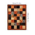 thumbnail image 3 of 27.6x39in Vintage Patchwork Halloween Flannel Throw Blanket,Fall Harvest Halloween Decorations,Soft Printed Decorative Blanket, Indoor Outdoor Farmhouse Sofa Couch Bed Living Room Holiday Decor Throw, 3 of 5