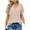 B-Beige, variant on Womens Summer Tops Short Sleeve V Neck Blouses Ladies Casual Waffle Knit Trendy Tunic Shirts