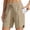 45# Khaki, variant on Women's 7" Athletic Running Long Shorts Workout Hiking Shorts Quick Dry High Waisted Active Zipper Pocket(Watermelon Red,S)