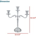 thumbnail image 2 of Aspen Creative 16304-11-2, Nickel Aluminum Decorative Candle Holder, 4-3/4" D x 11-3/4" H, Set Of 2, 2 of 3