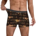 thumbnail image 2 of Kdxio Men's Boxer Briefs with Bookshelves Print - Comfortable and Breathable Underwear for Everyday Wear, 2 of 7