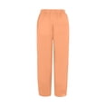thumbnail image 2 of Eashery Linen Pants for Women Adjustable Lounge Trousers Core Knit Pants Cotton Pants for Women (Solid Color,Red,M), 2 of 4