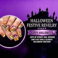 thumbnail image 3 of 24Pcs Halloween Press On Nails Short, Gradient Fake Nails with Pumpkin Ghost Candy Corn Glitter, Reusable False Nail Tips for Women, DIY Halloween Party Manicure Set, 3 of 9