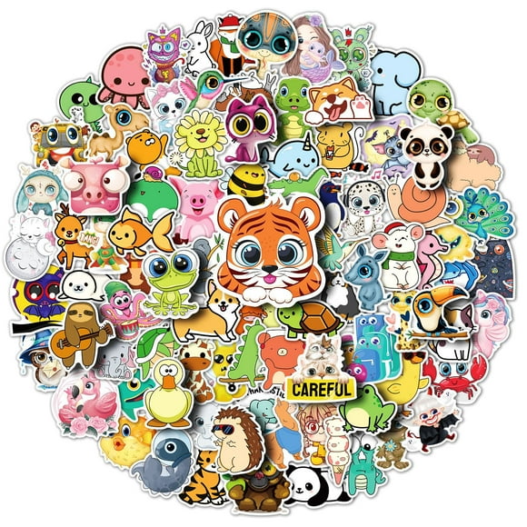 100 PCS Stickers Pack , Colorful Waterproof Stickers, Cute Aesthetic Stickers.