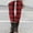Womens leggings-Red, variant on Women's Yoga Leggings with Plaid Print, Casual Butt-Lifting Plus Size Leggings, Stretchy Long Pants, Tights Red S