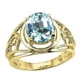 thumbnail image 2 of Tommaso Design� Genuine Large Oval Aquamarine Ring, 2 of 9