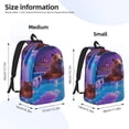 thumbnail image 3 of Picia Capybara Bathtub Fun Printed Canvas Daypack - Stylish and Durable Vintage Compact Backpack - Class, Work, Travel, or Laptop Bookbag,Organized Compartments-Medium, 3 of 6