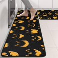 thumbnail image 2 of Kitchen Rugs Sets Of 2,Black Halloween Pumpkin Faces Anti Fatigue Kitchen Mat Rugs Non Slip Washable,Decorative Kitchen Floor Mats for Kitchen,Sink,Laundry,17"x47"+17"x47", 2 of 5