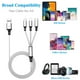 thumbnail image 5 of Cable de Carga USB Multi de 4,4 Pies 3A, Conector de Cable de Carga Rápida 3 en 1 con Adaptador de Puerto USB Dual/tipo C/Micro, Compatible con Tabletas Teléfono 12 11 Pro 8 7 6 Samsung Galaxy (10 Pies) Negro, 5 of 5