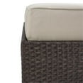 thumbnail image 6 of Pemberly Row Traditional Wicker / Rattan Patio Ottoman in Brown, 6 of 8