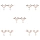 thumbnail image 3 of Qarigey Anillo para pezones Piercings falsos de moda Adorno para el cuerpo Accesorios decorativos duraderos Joyas para pedantes para vestir Oro Oro rosa 5piezas, 3 of 6