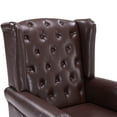 thumbnail image 5 of MOJAY Mid-Century Solid Manufactured Wood Solid Print Nailhead Trim Accent Chair, Caramel, 5 of 9