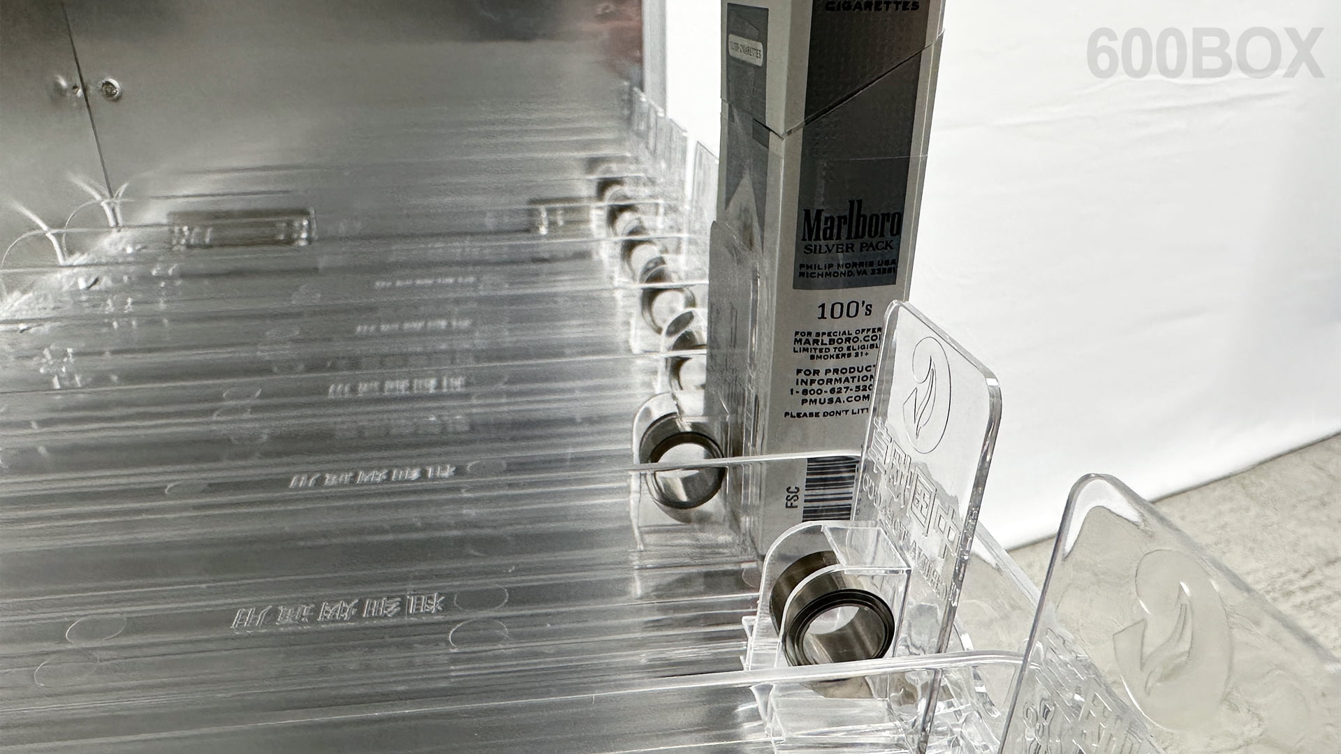 600 Box Cigarette Display Case Push Tray Commercial Retail Showcase W24.5xD10.5xH35.5inch
