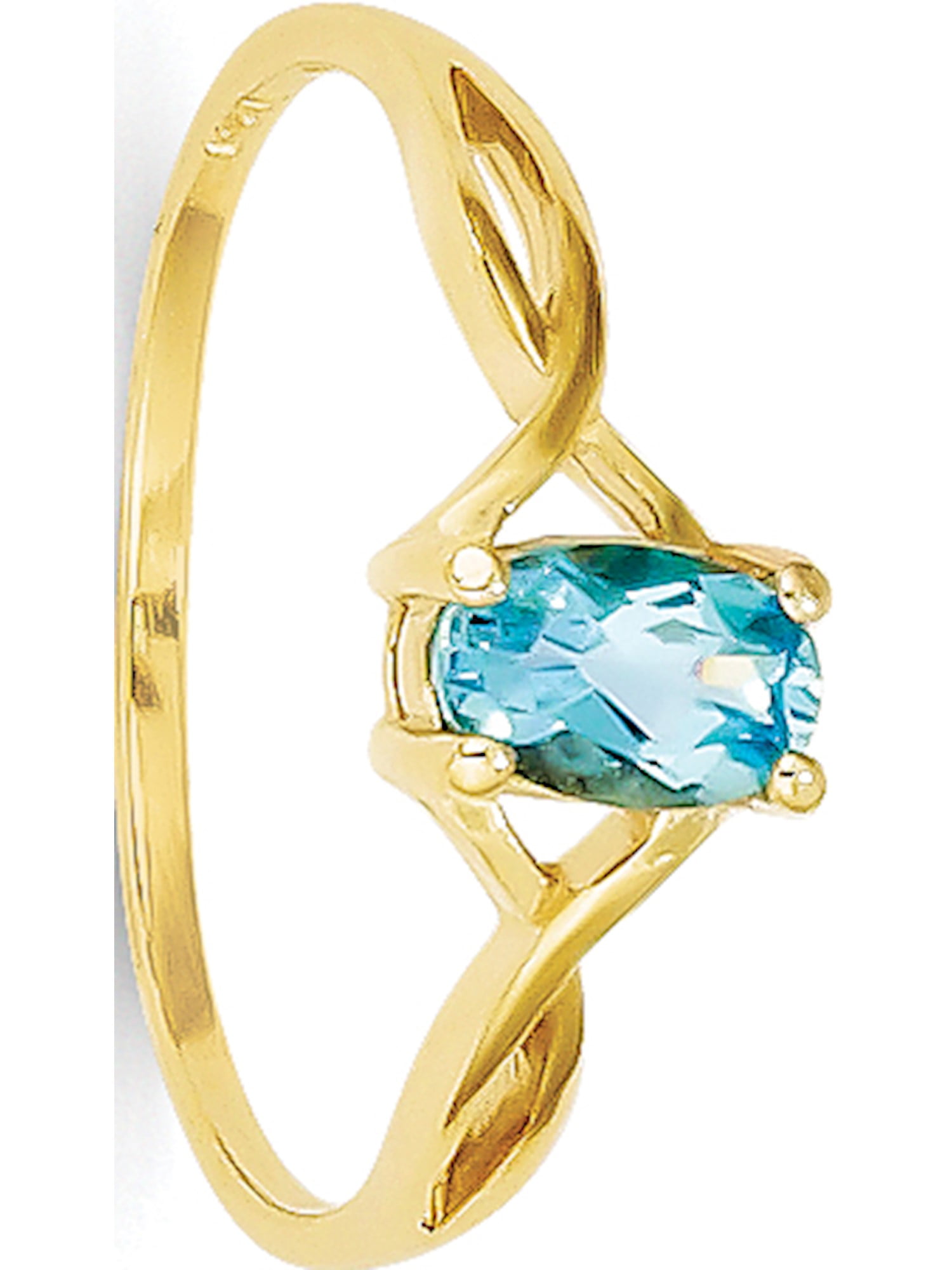 14k Yellow Gold Blue Topaz Birthstone Ring | Walmart Canada