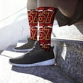 thumbnail image 5 of Bas Rouges Thème de Noël Confortables Chaussettes de Sport Mi-Mollet Imprimées 3D Mignonnes, 5 of 5