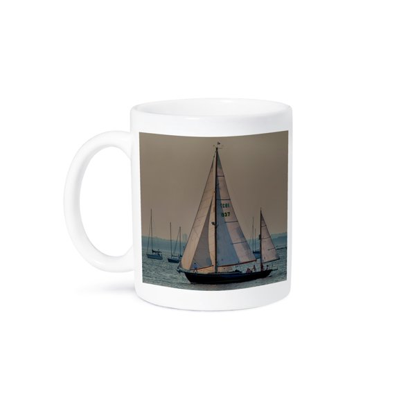 3dRose, Sailboats 3, 15oz Mug