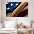 thumbnail image 2 of Elephant Stock American Freedom Wall Art - Horizontal Canvas Wall Art - Living Room Wall Decor - Flags Canvas - Blue And Gray Decor - 51" x 34", 2 of 4