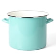 thumbnail image 3 of Martha Stewart Everyday Haverhill 12-Quart Teal Enamel on Steel Stock Pot with Lid, 3 of 8