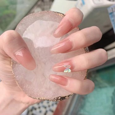 24pcs Black White Bow Fake Nail Patch Glue Type Removable Long Paragraph Fashion Manicure Save Time False Nail Patch New Walmart Com