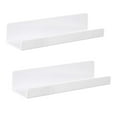 thumbnail image 2 of Estantes De Pared Flotantes De Acrílico De 2 Piezas Estantes De Repisa De Pared Modernos Para Dormitorio Blanco, 2 of 8