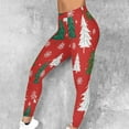 thumbnail image 2 of oelaio Christmas Holiday Tights Womens Xmas Print Leggings Stretch High Waisted Casual Yoga Pants Multicolor XL, 2 of 9