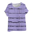 thumbnail image 4 of Womens Short Sleeve T Shirts Womens Tops Trendy Spring Striped Blouse for Women 2025 Oversized Tops New & Trending, 4 of 4