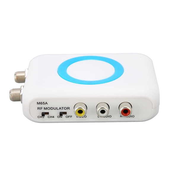RF Modulator,RF Modulator Coaxial Adapter,1080P HD VHF Demodulator Converter,Professional AV To RF Converter Support AV Output For CATV System