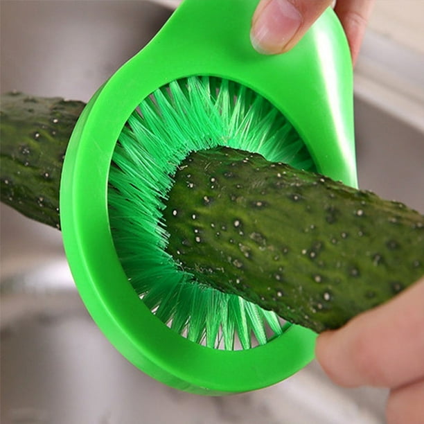 Fruit and Vegetable Brush AllAround Wrapping Bristles Ring Shape Cleaning Brush