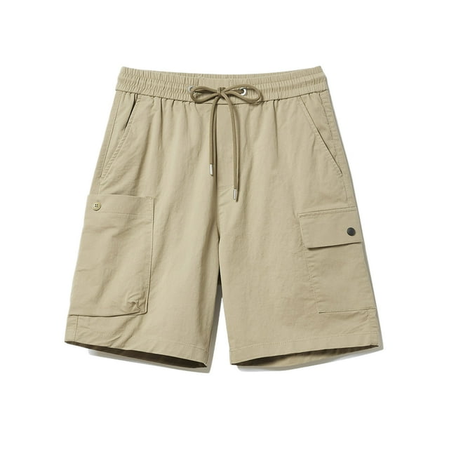 Sonducket Pantalones del Workwear para actividades al aire libre con los pantalones casuales para hombre de la tela de la tarjeta de tela cruzada Prendas para la parte inferior del cuerpo Caqui l