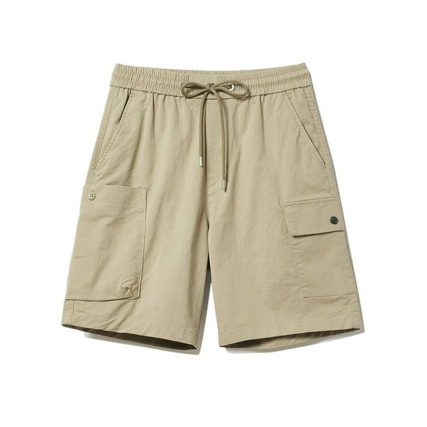 Sonducket Pantalones del Workwear para actividades al aire libre con los pantalones casuales para hombre de la tela de la tarjeta de tela cruzada Prendas para la parte inferior del cuerpo Caqui l