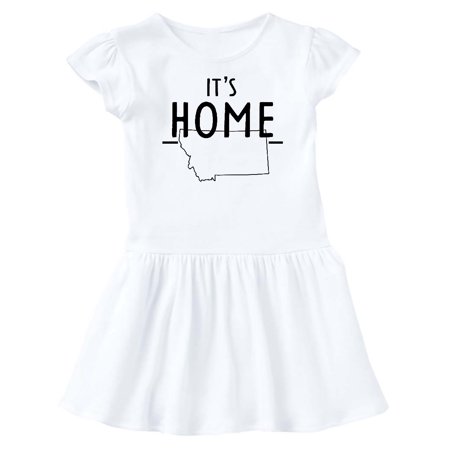 

Inktastic It s Home- State of Montana Outline Gift Baby Girl Dress