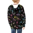 thumbnail image 2 of Chaqlin Skeleton Dinosaur Teens Lightweight Hooded Jacket Long Sleeve Comfy with Pockets Casual Loose Sweatshirt Girls Size 14-16, 2 of 7