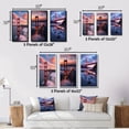 thumbnail image 4 of Designart "Dreamlike Golden Gate in San Francisco III" California Framed Wall Art Set Of 3 - Red California Frame Canvas Set For Living Room Decor, 4 of 7
