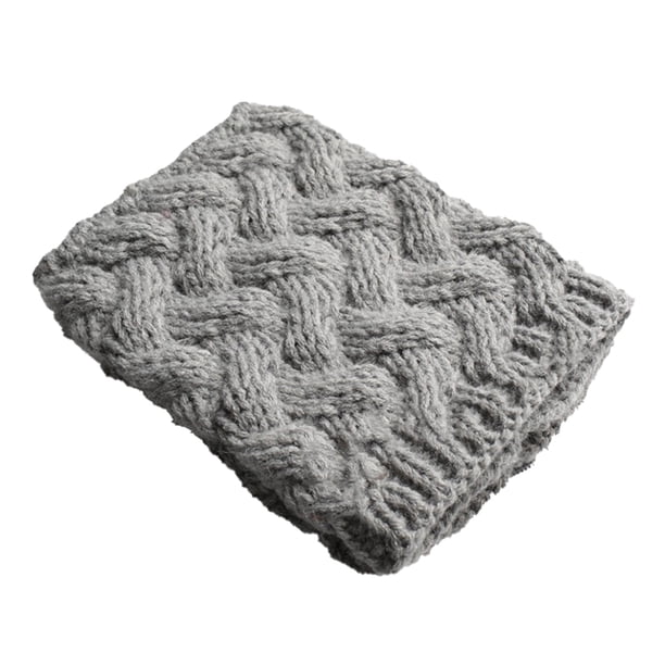 Yuarrent Cubierta calentadora de piernas para invierno, cubiertas envolventes para piernas al aire libre, accesorio de ropa, puños cortos de punto para Suministros térmicos Gris claro Yuarrent HA059256-07
