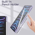 thumbnail image 4 of JETech Case for iPad Pro 11 Inch (2022/2021/2020/2018) with Pencil Holder, Clear Transparent Back Shell Slim Stand Shockproof Tablet Cover, Auto Wake/Sleep (Lilac), 4 of 7