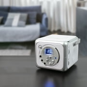 Jensen Bluetooth CD-R CD-RW Radio Boombox, Silver, CD-555A