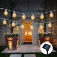 thumbnail image 1 of 1 Set Solar Light Chain  Ball Pineapple Shape ABS Copper Wire Stylish Household Hanging Lights for Home, 1 of 8