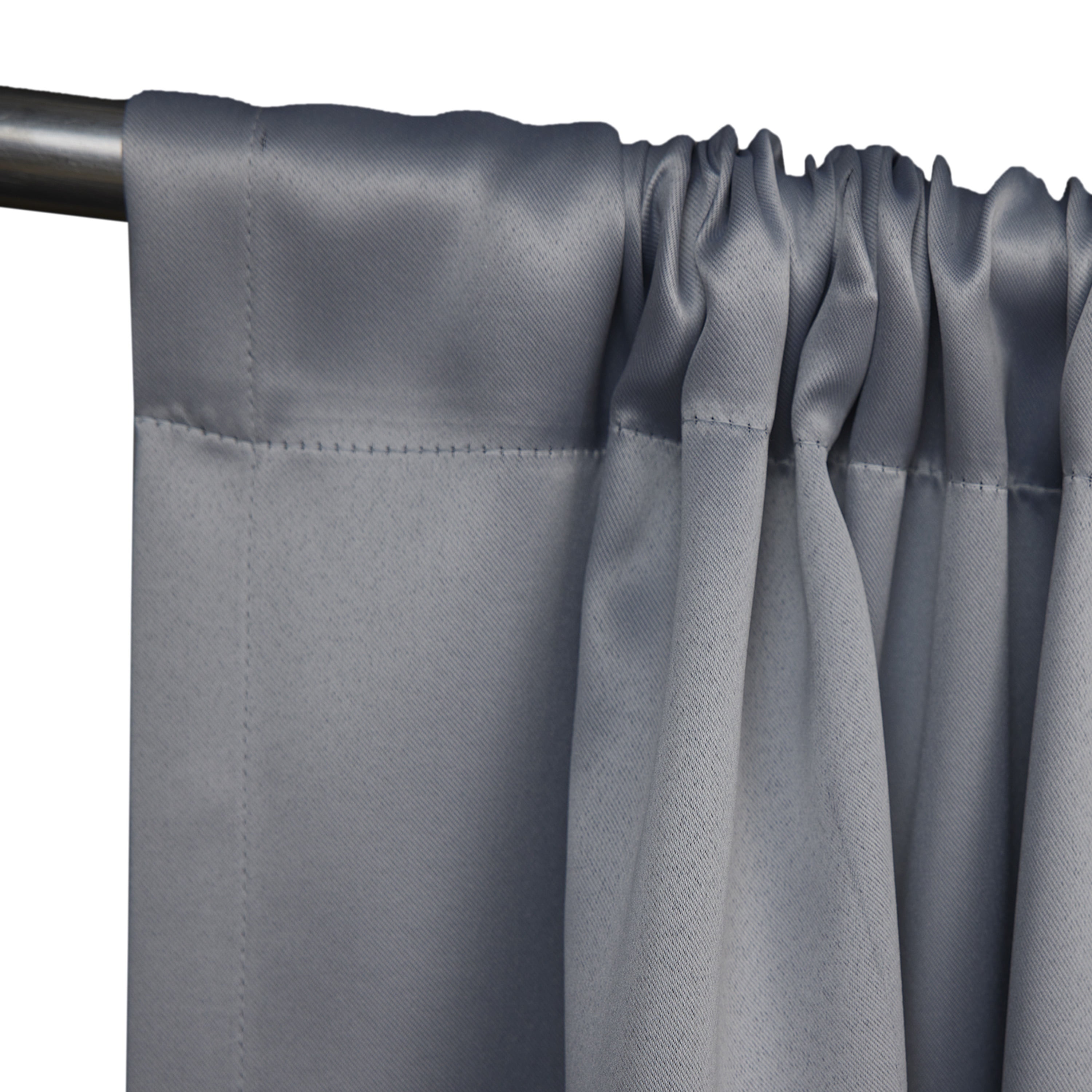 Your Zone Solid Blackout Curtain Panel Pair, Set of 2, Soft Silver, 30" W x 84" L
