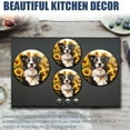 thumbnail image 6 of Electric Stove Burner Covers,4 Pcs Round Gas Burner Cover,8 and 10 Inch,Border Collie in Sunflower Field Watercolor, 6 of 7