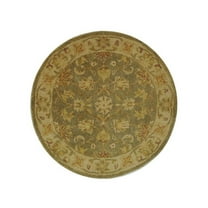 SAFAVIEH Antiquity Clematis Oriental Wool Area Rug, Green/Gold, 3'6" x 3'6" Round